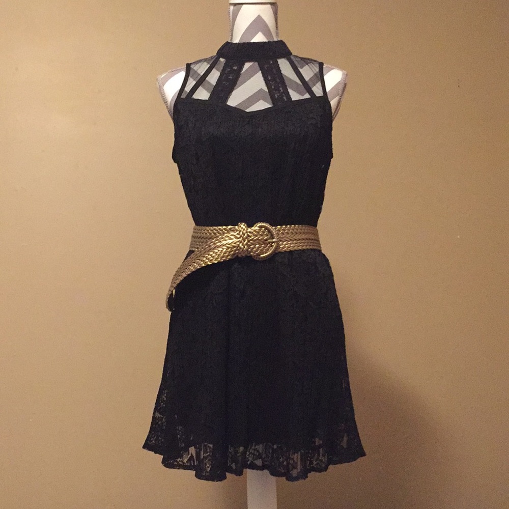 NWT Speechless lace mesh strapless dress